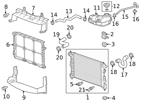 Radiator & Components for 2019 Chevrolet Silverado 1500 #20