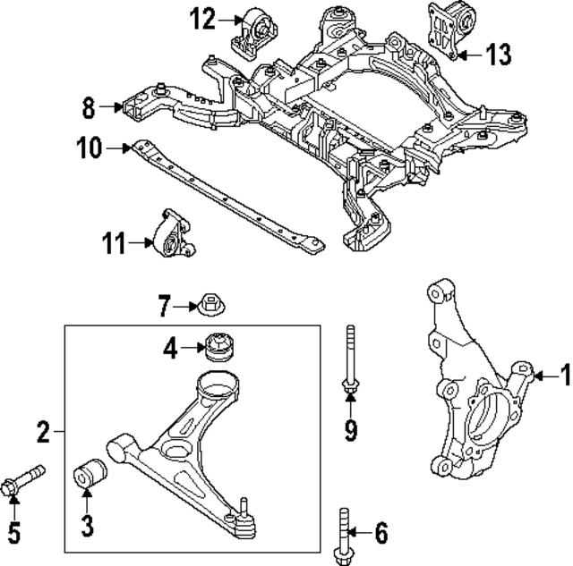 62400KL350 - : Cross-Member for Hyundai Image