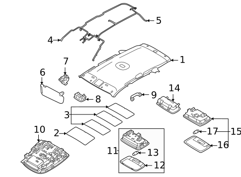 Interior Trim - Roof for 2024 Kia Sorento #1