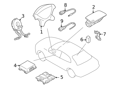 Air Bag Components for 2003 Mitsubishi Galant #0
