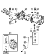 68004069AA - Front Axle; Dana 186 MM; Differential and Drive Line: Axle Housing for Jeep: Wrangler Image