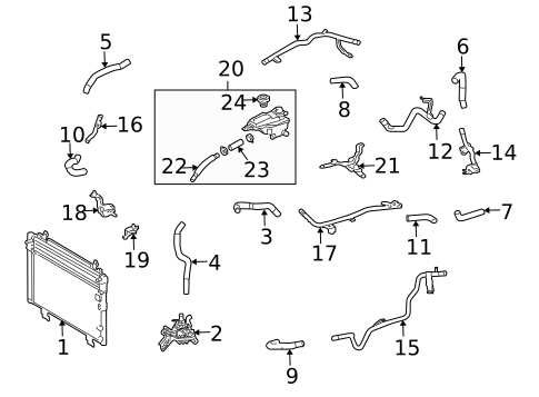 Radiators, Coolers & Related Components for 2010 Lexus LS600h #0