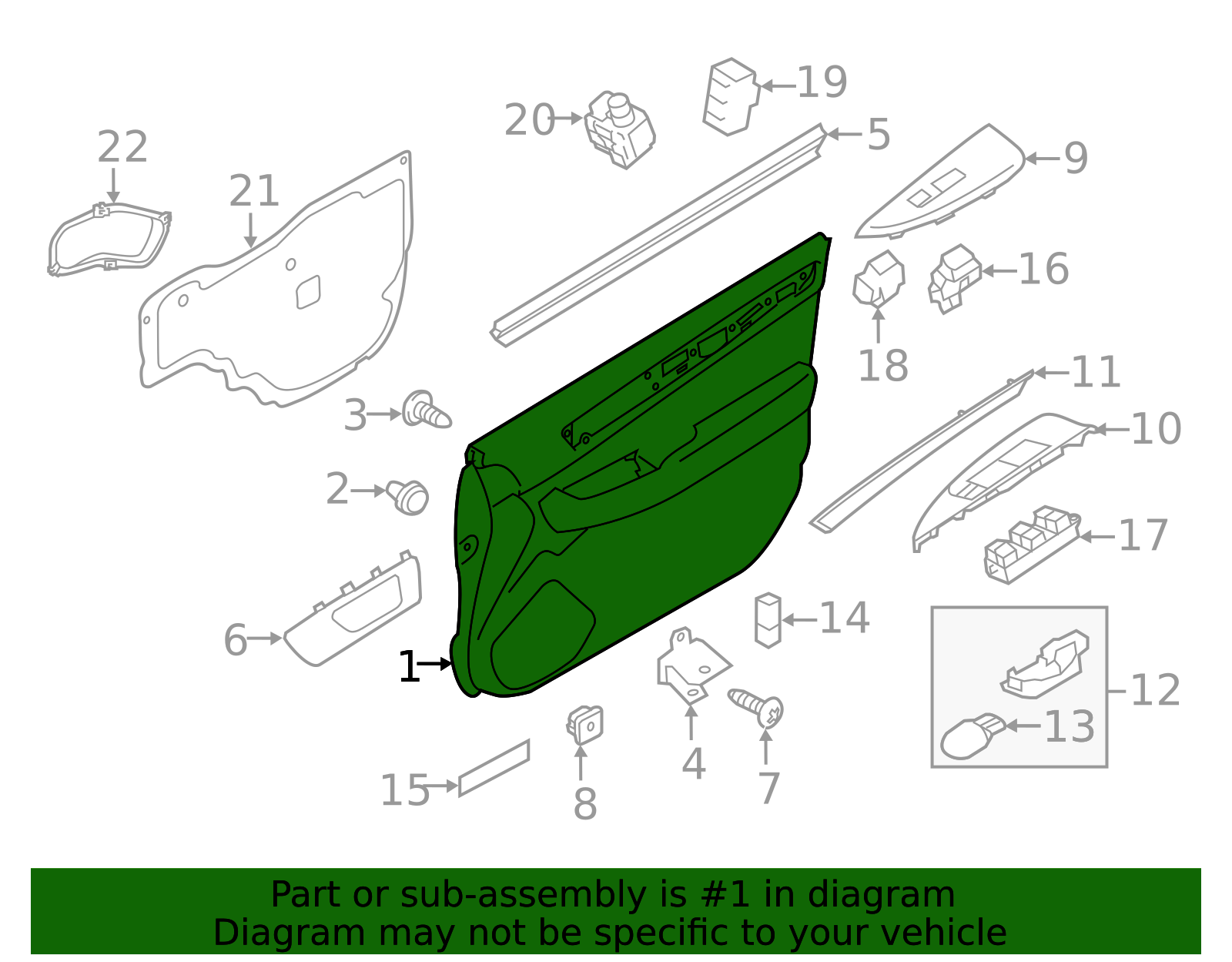 2018-2019 Subaru Door Trim Panel 94216AL57AVI | OEM Parts Online
