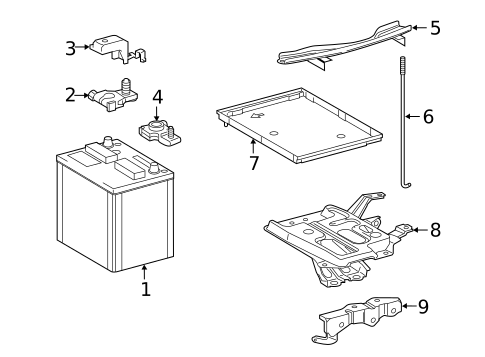 Battery & Related Components for 2016 Scion iM #0