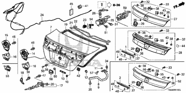 Trunk Lid (1) for 2012 Honda Civic #0