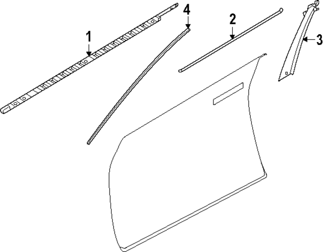 808207JA0A - Body: Belt Molding for INFINITI: QX80 Image