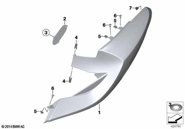 46637688153 - Frame and Mounting Parts: Grid -  for BMW-Motorrad Image