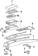 E4LY63045A36A - Body: Console for Lincoln: Mark VII Image