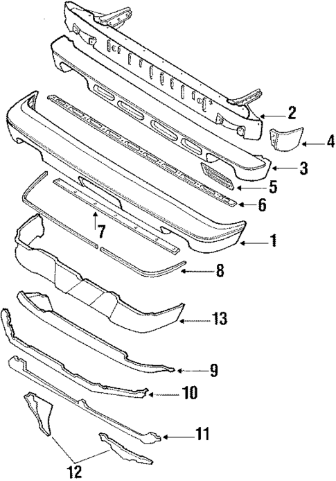Bumper Assembly for 1987 Subaru DL #0