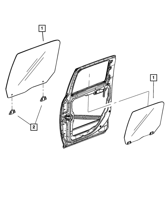 « 68700441AA – Glass : Porte Arrière Glace, Côté Gauche, Export pour Mopar Image »