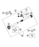 6503839 - Rear Wheel Drive; Differential and Drive Line: Hex Head Bolt And Coned Washer for Mopar Image