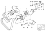 11287833264 - Engine: Ribbed V-Belt for BMW Image