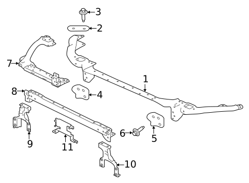 Radiator Support for 2020 Jaguar XF #0