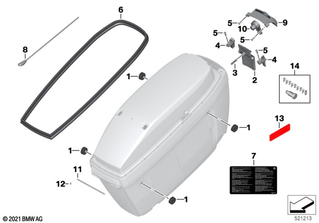 52512328519 - Frame and Mounting Parts: Grommet -  for BMW-Motorrad Image