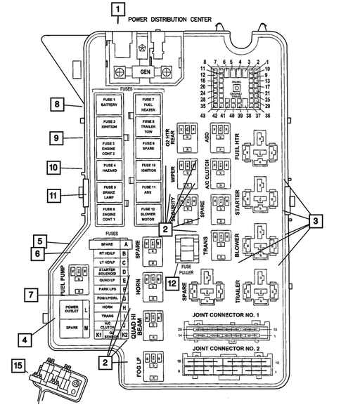 Relays for 2002 Dodge Ram 2500 #1