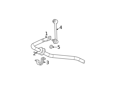 Stabilizer Bar & Components for 2008 Chevrolet Trailblazer #1