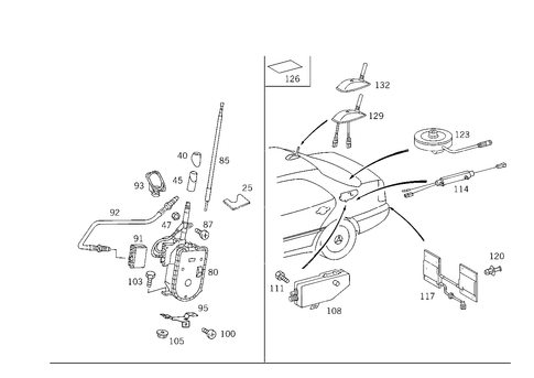 Antenna for 1996 Mercedes-Benz C280 #1
