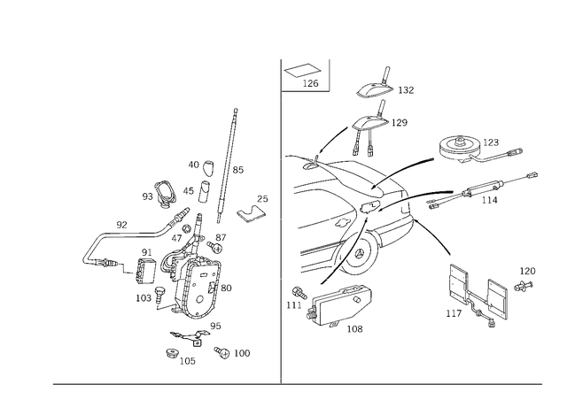 2028200029 - Electrical System: Stay for Mercedes-Benz Image image
