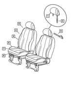 1DN971D5AA - Interior Trim: Headrest Sleeve, Locking for Mopar Image image