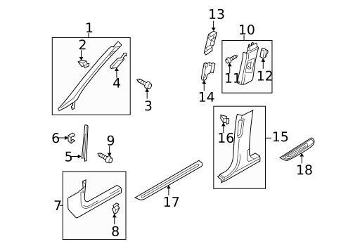 Interior Trim - Pillars for 2013 Audi allroad #0
