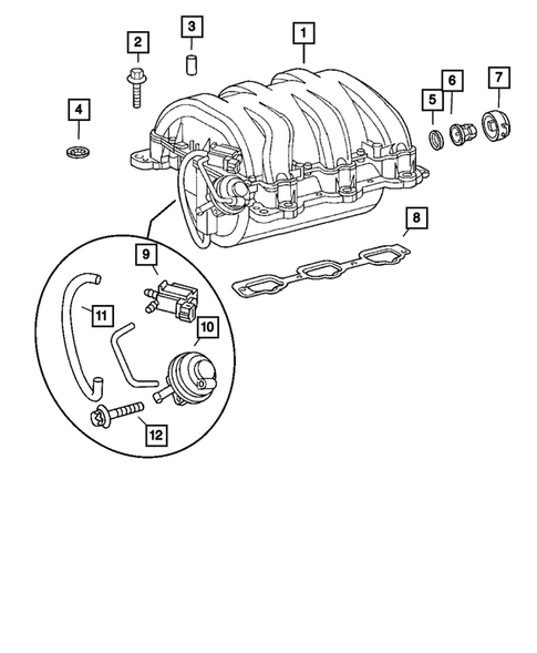 Manifolds and Vacuum Fittings for 2008 Chrysler Crossfire #0