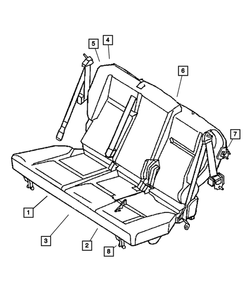 Rear Seats-Folding for 2005 Chrysler PT Cruiser #9