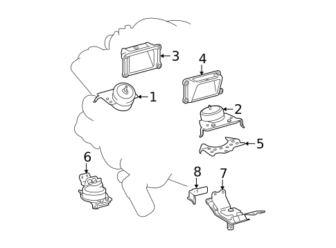 Engine & Trans Mounting for 2010 Toyota Tundra #0
