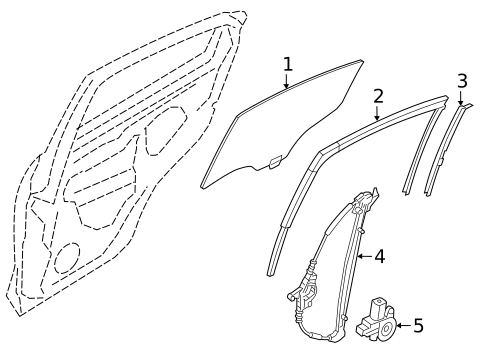 Glass - Rear Door for 2020 Toyota Yaris #0