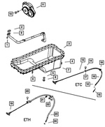 5003694AD - Engine 5.9L Six Cylinder (Diesel): Oil Pan Gasket for Mopar Image
