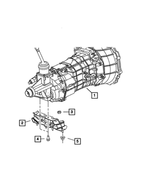 5037743AC - Engine and Transmission Mounting: Transmission Mount Bracket for Mopar Image