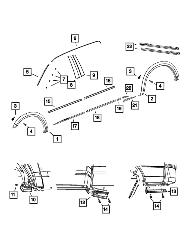 68247504AD - Exterior Ornamentation: Front Door Molding, Right for Mopar Image image