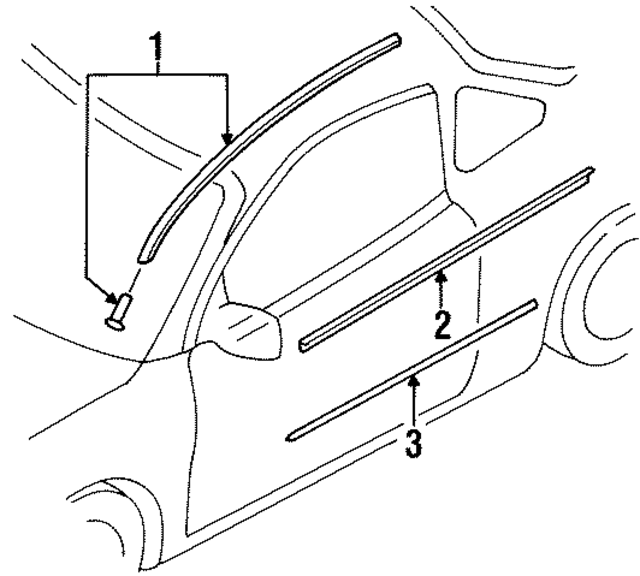 F8CZ6320846AA - Body: Window Molding for Ford: Escort Image