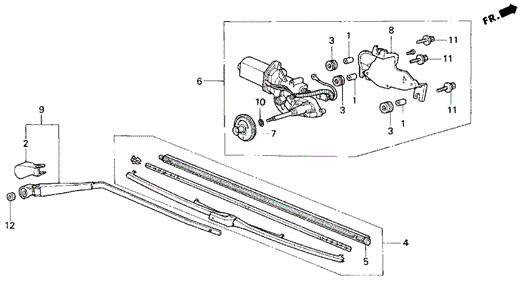 Rear Wiper for 1998 Honda Odyssey #0