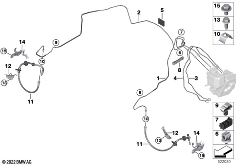 Brake Pipe, Front for 2023 BMW M5 #0