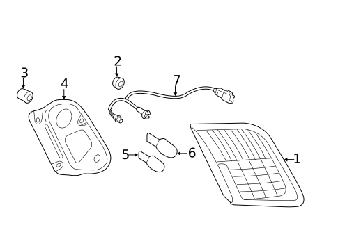 Backup Lamps for 2009 Toyota Camry #1