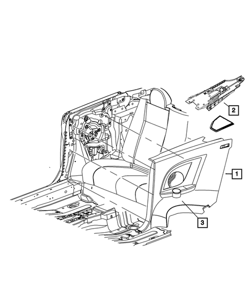 Panels-Moldings-Scuff Plates, Pillar, Cowl, 1/4 Panel Trim and Cargo Covers for 2014 Chrysler 200 #2