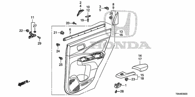 Rear Door Lining for 2016 Honda CR-V #0