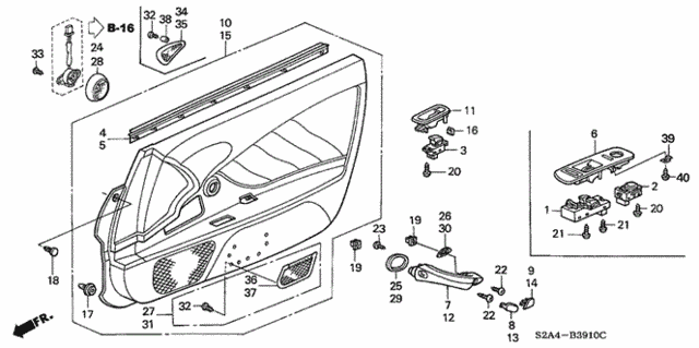 Front Door Lining for 2001 Honda S2000 #0