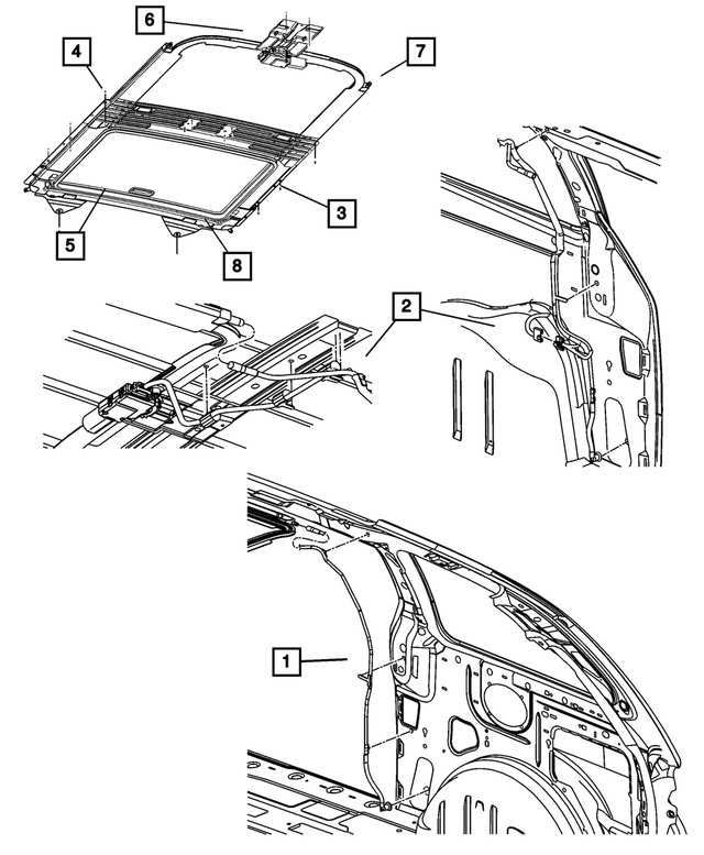 5093950AB - Body Sheet Metal Except Doors: Sunroof Wind Deflector for Mopar Image image