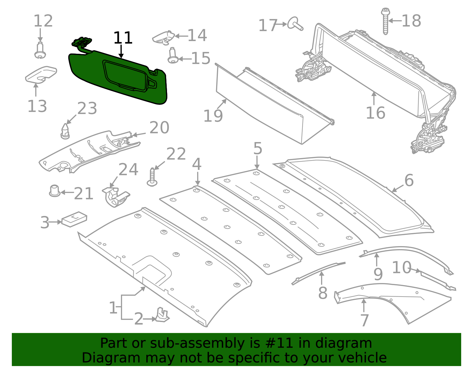 Sun-Visor - Porsche (9P1-857-552-AG-OX7)