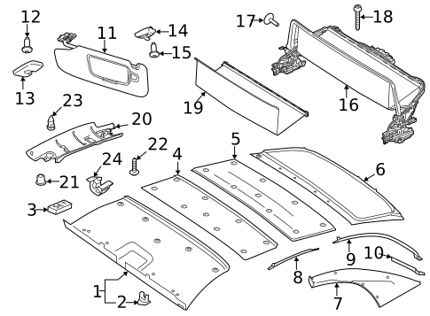 Interior Trim - Roof for 2024 Porsche 911 #0