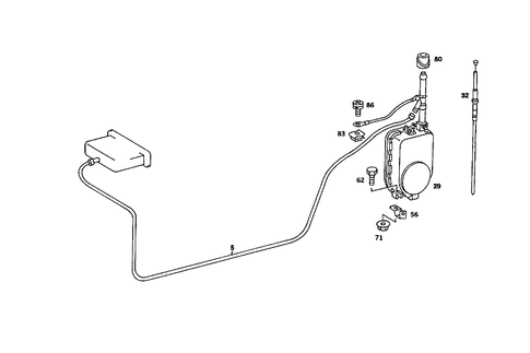Antenna for 1985 Mercedes-Benz 380SL #0