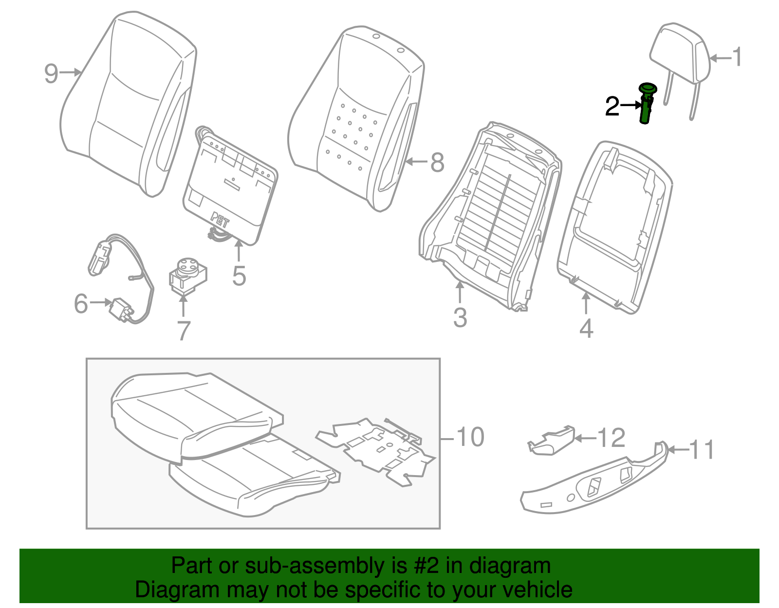 Headrest Guide - BMW (52-10-7-139-523)