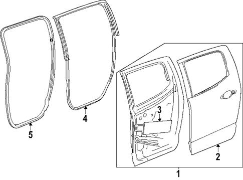 Door & Components for 2023 Chevrolet Colorado #1