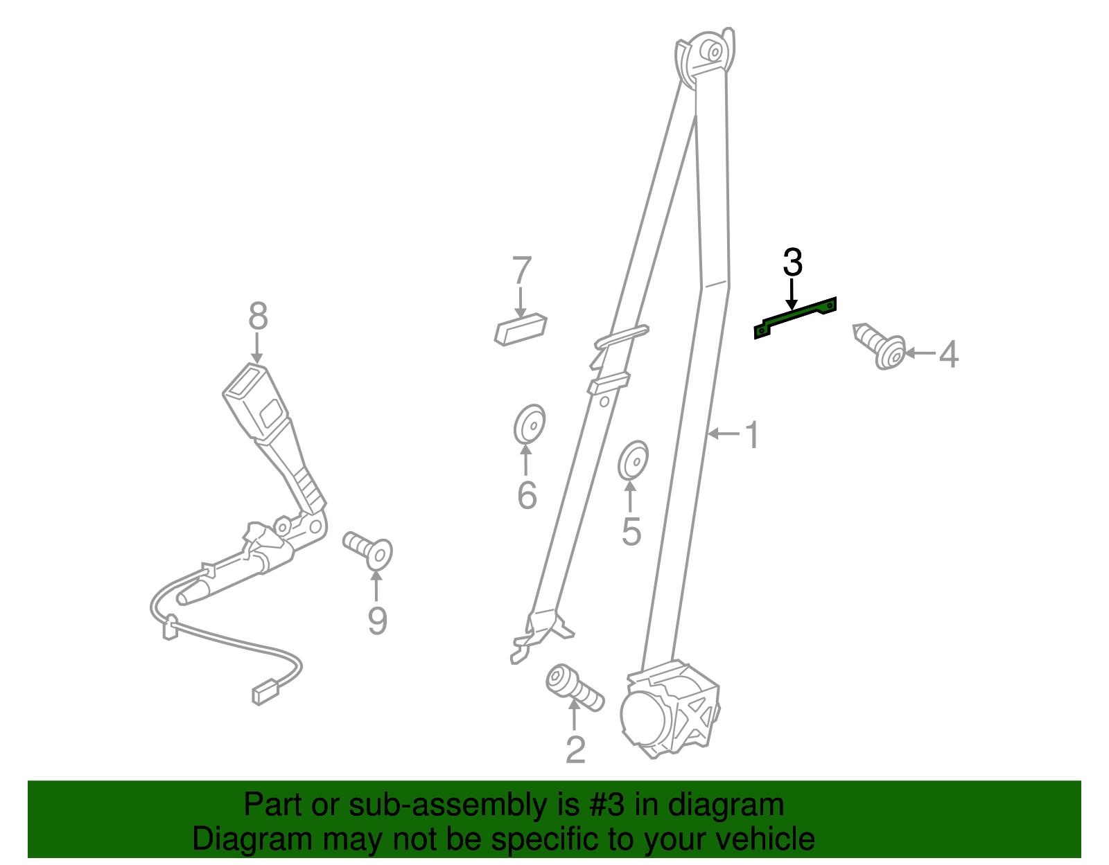 Seat Belt Guide - BMW (72-11-7-238-237)