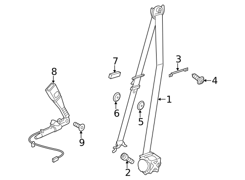Front Seat Belts for 2012 BMW X3 #0