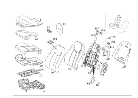 Right Seat for 2007 Mercedes-Benz SL600 #0