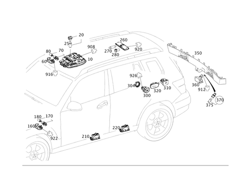 Interior Lamp, Socket in Load Compartment for 2012 Mercedes-Benz GLK350 #0