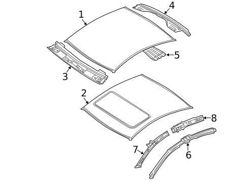 Roof & Components for 2009 Volkswagen Passat #1