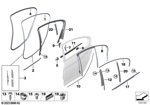 Door, Rear for 2019 BMW 530eX #0